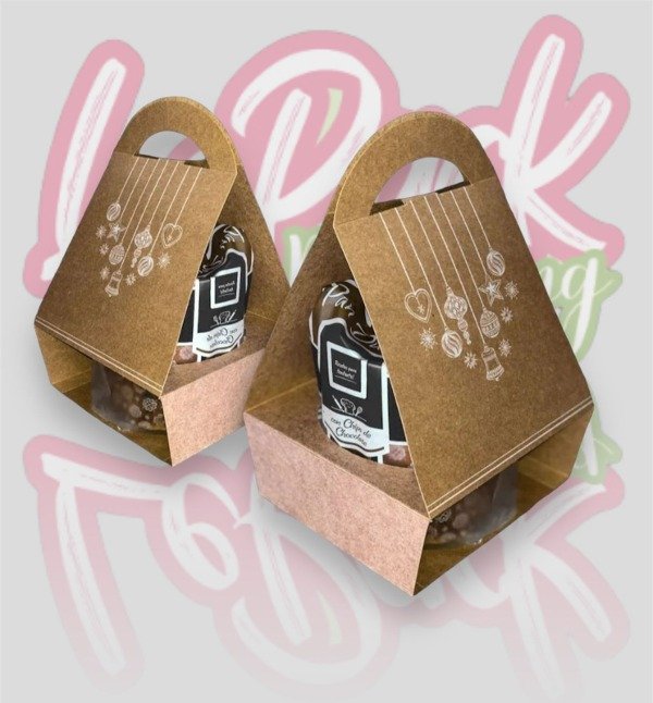 Producto - Porta Pan Dulce Kraft Diseño Blanco 1/2kg