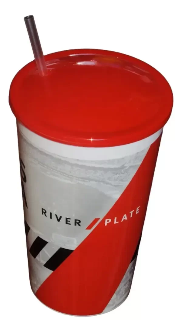 Producto - Sin Sorbete!! Vaso Plastico River Plate 850 Cm3 con Holograma