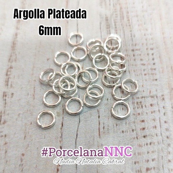 Producto - Argolla PLATEADA 6 x 1.0 mm