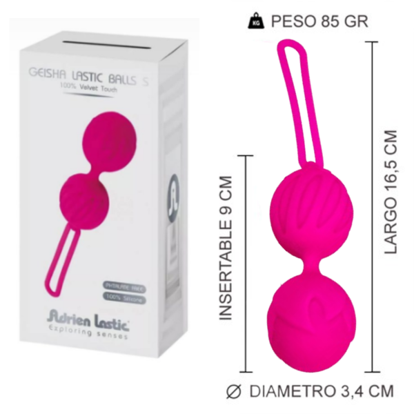 Producto - Bolas Chinas Kegel Geisha Elastic Balls S Fucsia - Adrien Lastic - 2