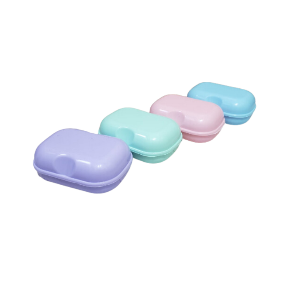 Producto - Jabonera de plastico color pastel. Lila, rosa pastel,  celeste pastelJABPAS