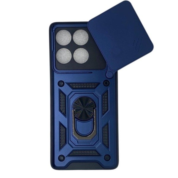 Producto - Funda Reforzada Con Tapa Camara y Anillo Para Motorola Edge 60 Pro Azul