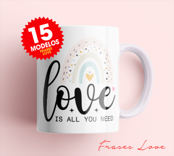 Producto - Plantillas Tazas Amor Love San Valentín Frases Diseños Sublimar #t635