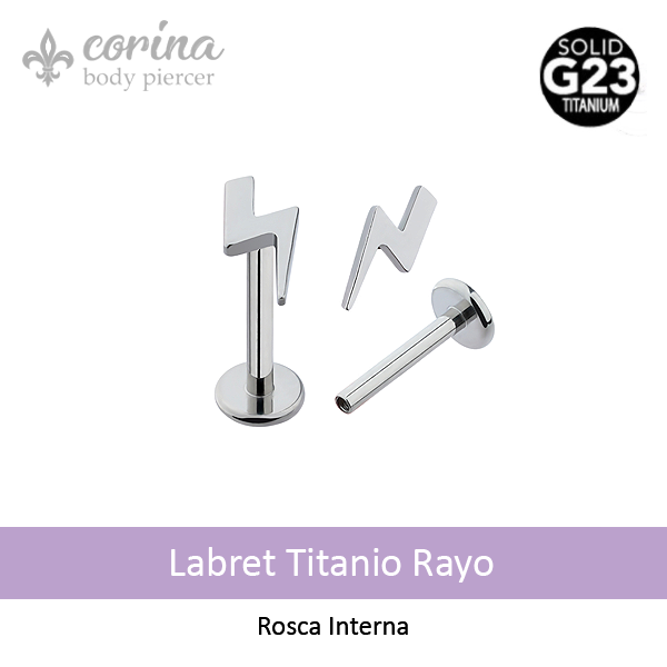 Producto - Labret Titanio Rayo