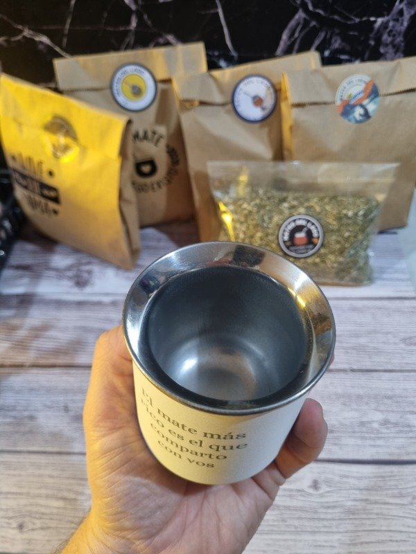 Producto - Mate de acero inoxidable color blanco personalizado - 2