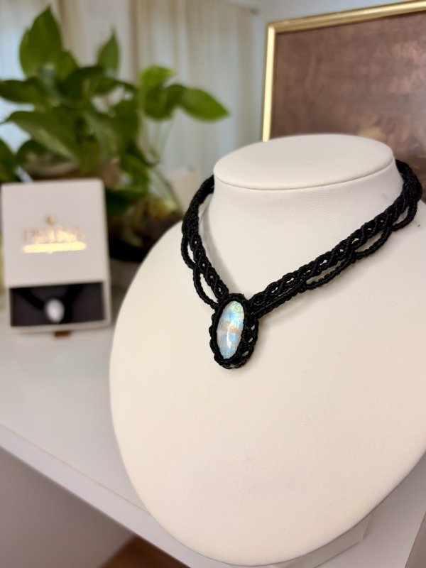 Producto - Choker Grecia (adularia/piedra de la luna)