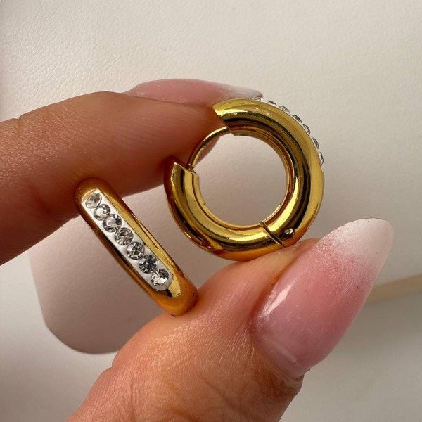 Producto - Argollas acero dorado