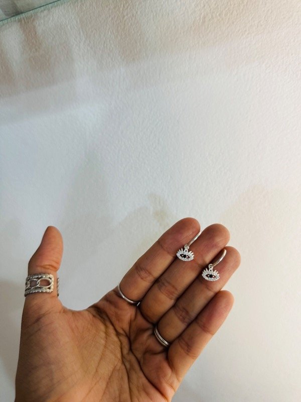 Producto - Argollitas ojo turco cubic