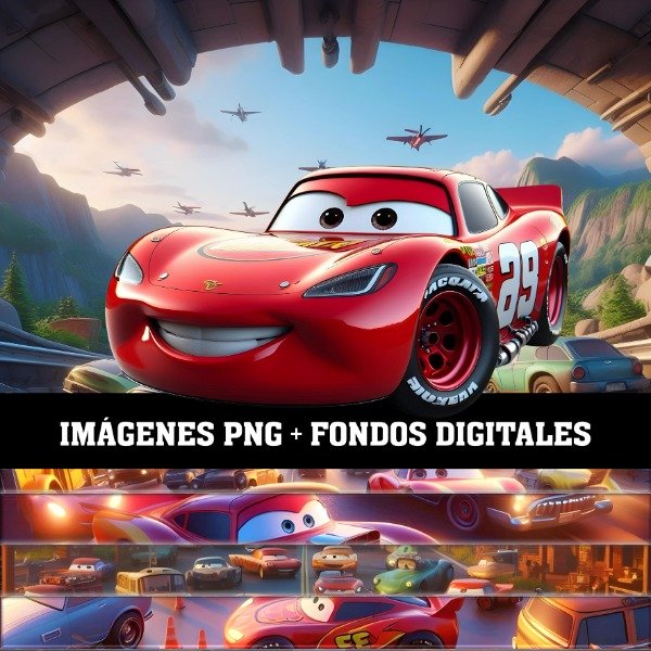 Producto - Kit Digital Cars 3d Clipart Png + Fondos
