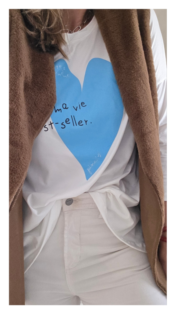 Producto - Remeron Corazon celeste manga 3/4