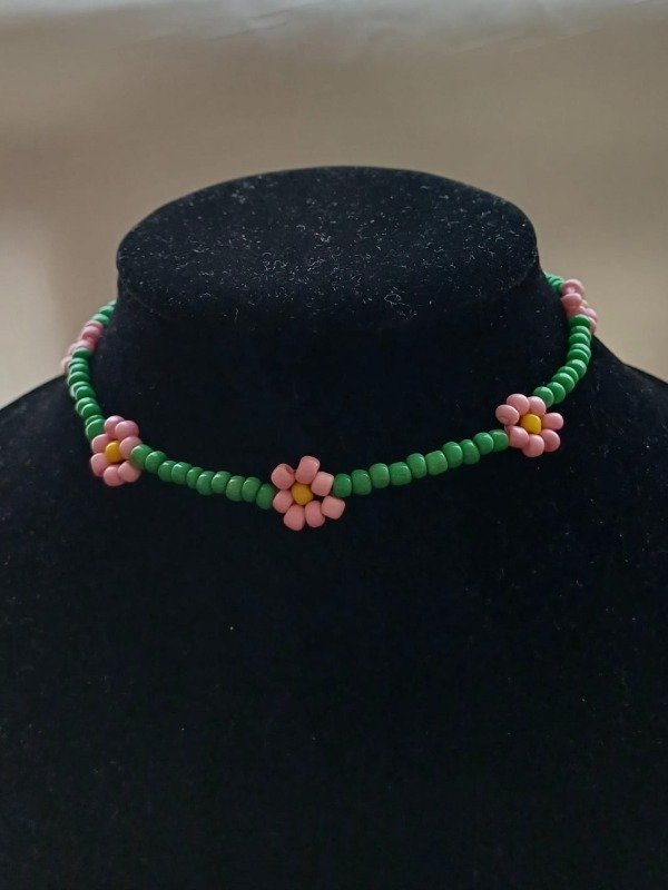 Producto - Collar mostacilla flores