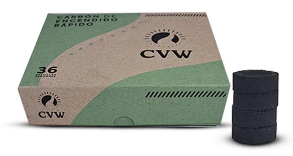 Producto - Carbon defumador vegetal redondo CVW x36 u.