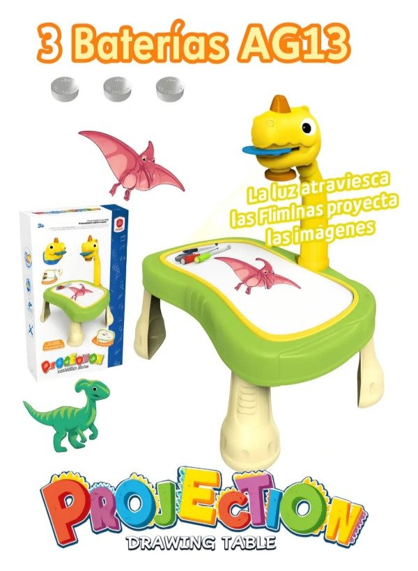 Producto - Mesa de Dibujo Pizarra con Proyector Dinosaurio