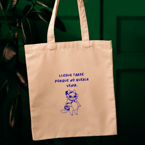 Producto - Tote Bag Llegue tarde