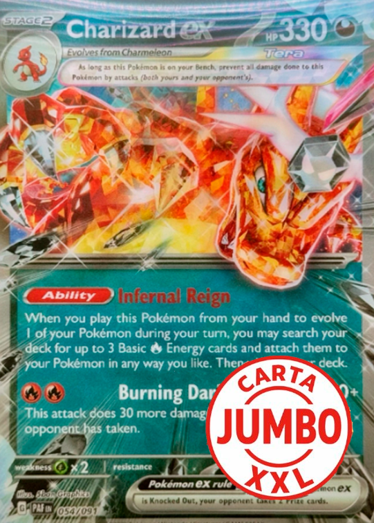Producto - JUMBO Charizard ex Lenticular SVP196 Promo