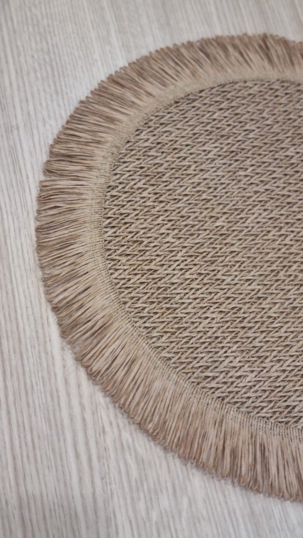 Producto - Individual fibras naturales- plato de sitio circular -SETx2 - 1