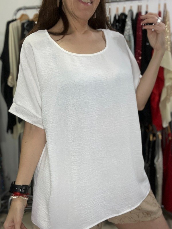Producto - Remera Cey Lentejuelas Mangas 26.250 Transfer 125 cm contorno - Blanca