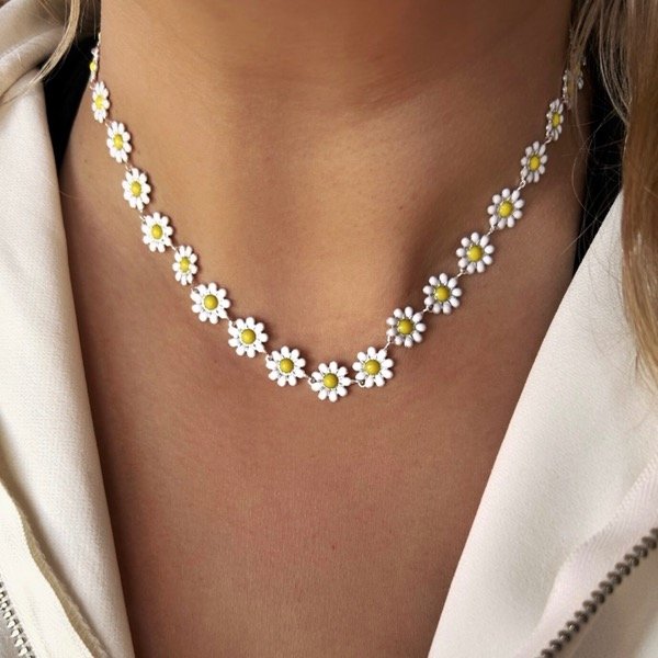 Producto - Collar Margaritas 44cm (Plata 900)