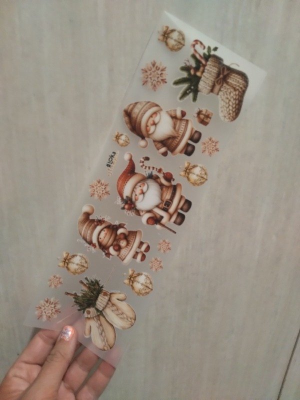 Producto - Estampas Termotransferibles 10x29cm Navidad #75