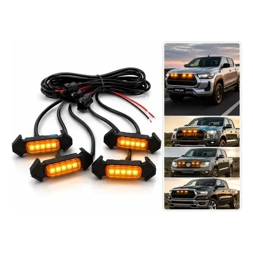 Producto - KIT X4 LED AMBAR DE PARRILLA PARA CAMIONETAS - 1