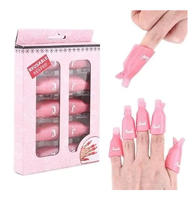 Producto - 10 BROCHES DEDAL AJUSTABLES PARA REMOVER ESMALTE SEMIPERMANENTE ó ACRILICO