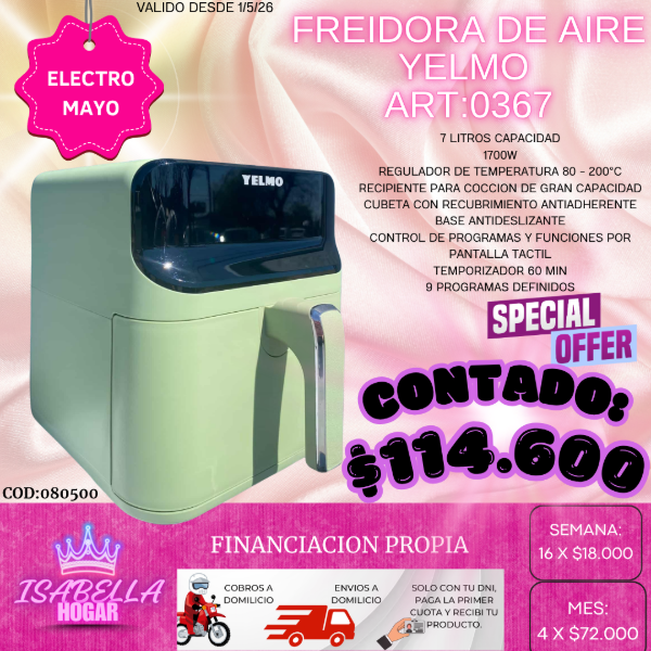 Producto - FREIDORA DE AIRE YELMO COD:7311