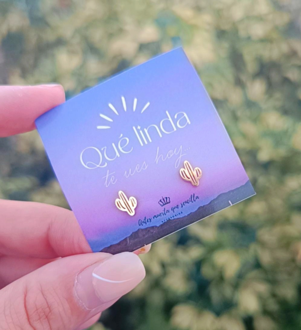 Producto - Aros Cactus Dorado