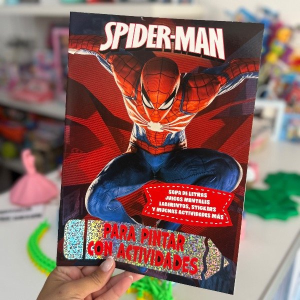 Producto - Libro Actividades y Para Pintar c Stickers Spiderman 7379 - 0