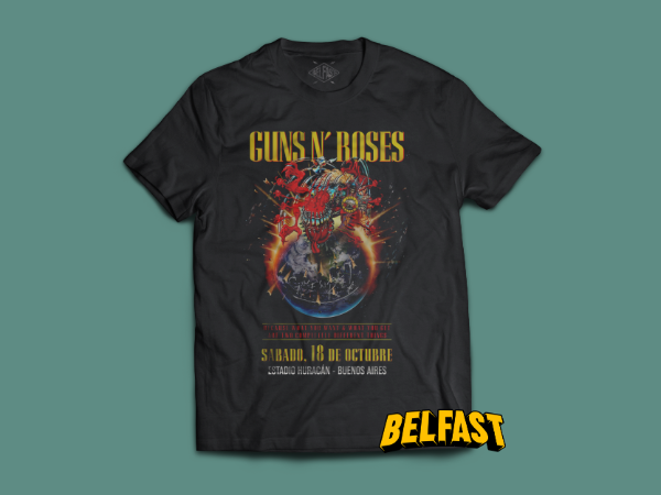 REMERA GUNS N ROSES ARGENTINA 18 OCT 2025 HURACAN