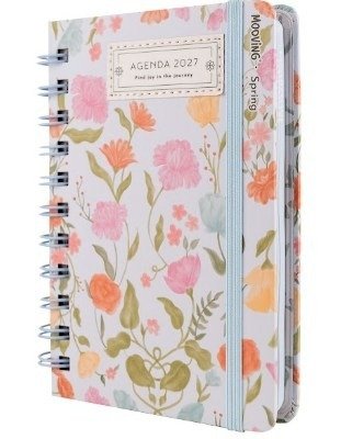 Producto - AGENDA MOOVING SPRING 10x15 ESPIRALADA - dos dias por hoja