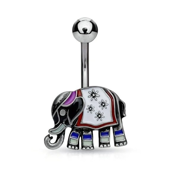 Producto - Piercing Ombligo Elefante Indu