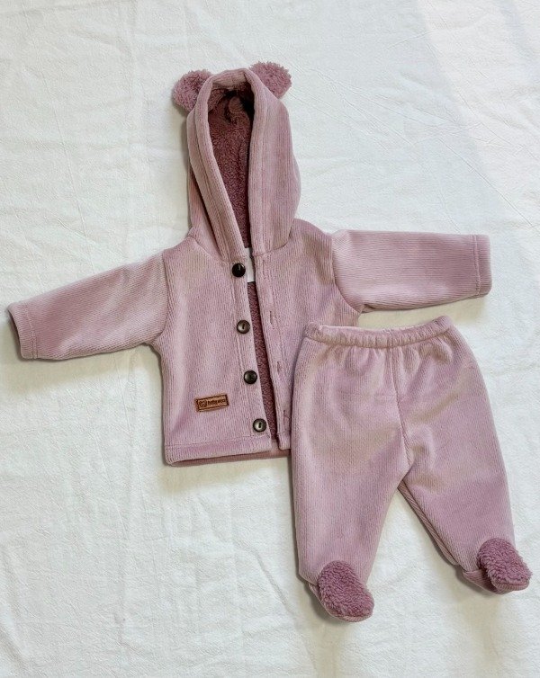 Producto - Conjunto Campera + Ranita Corderito Rosa