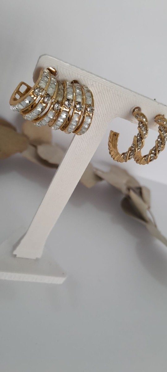 Producto - Aros acero pasante triple strass