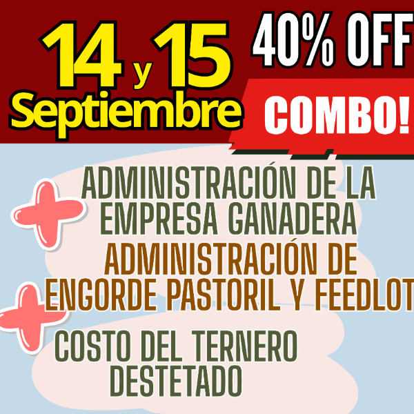 Producto - COMBO 3 CURSOS:Gestión Ganadera + Costo del Ternero + Engorde Pastoril y Feedlot - 0