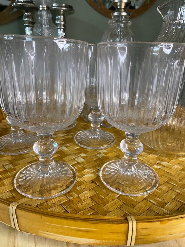 Producto - Copas rayas transparentes x6