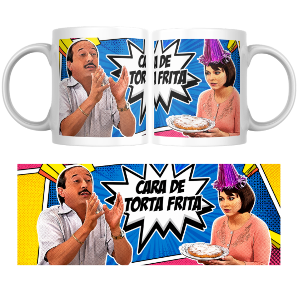 Producto - Taza - cara de torta frita (Casados con hijos) escena color - 0