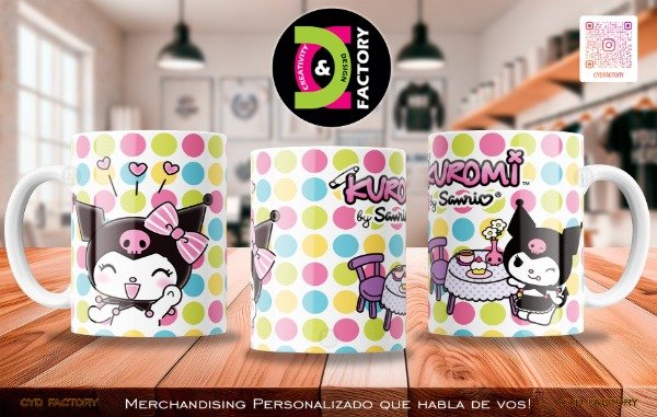 Producto - Taza Cartoon - Hello Kitty - Kuromi - TZ-RT-BL-11OZ-471-CTN-HK