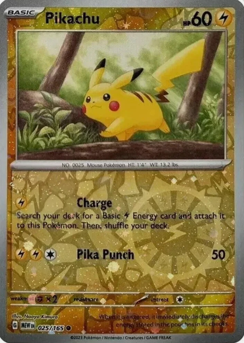Producto - Pikachu 025/165 - 151 Reverse Holo Cosmos Tin Promos Exclusive