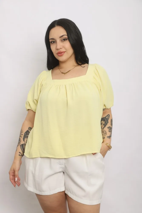 Producto - Blusa escote cuadrado frunce