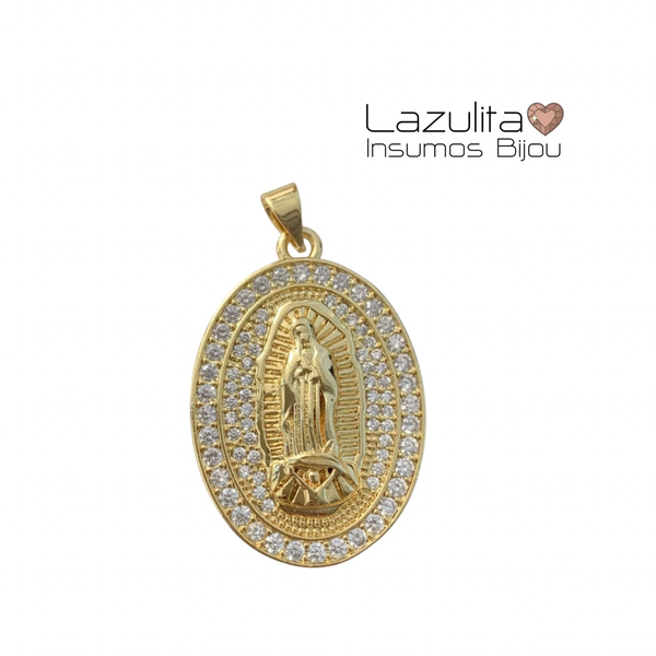 Producto - MEDALLA GUADALUPE OVAL CIRCONIAS