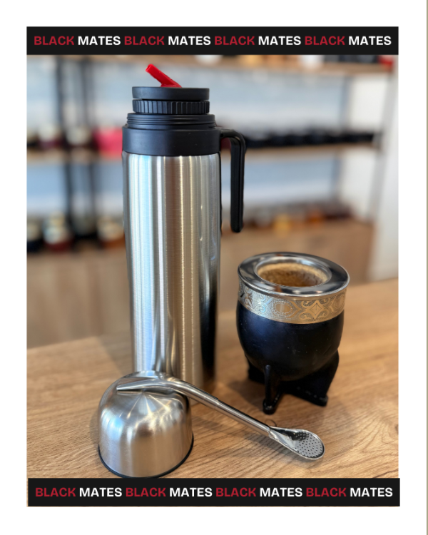 Producto - COMBO IMPERIAL CUERO + TERMO MEDIA MANIJA + BOMBILLA ACERO INOX