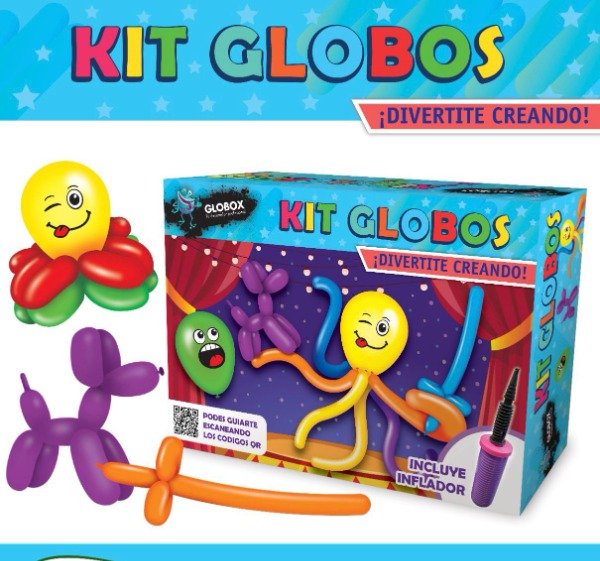 Producto - KIT DE GLOBOS INFANTILES (4 bolsas de globos + inflador)