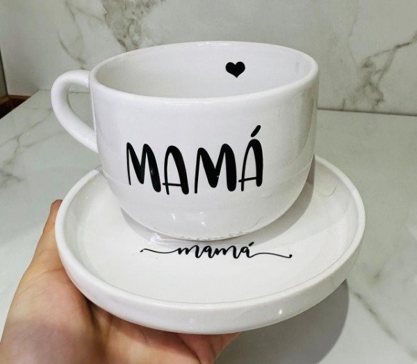 Producto - TAZON BLANCO MAMA CON PLATO