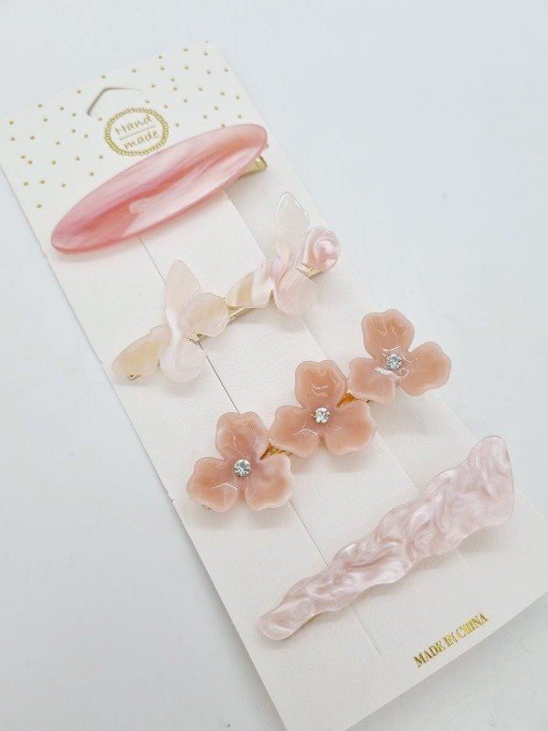 Producto - Blister pinzas x4 aplique acrilico 1901