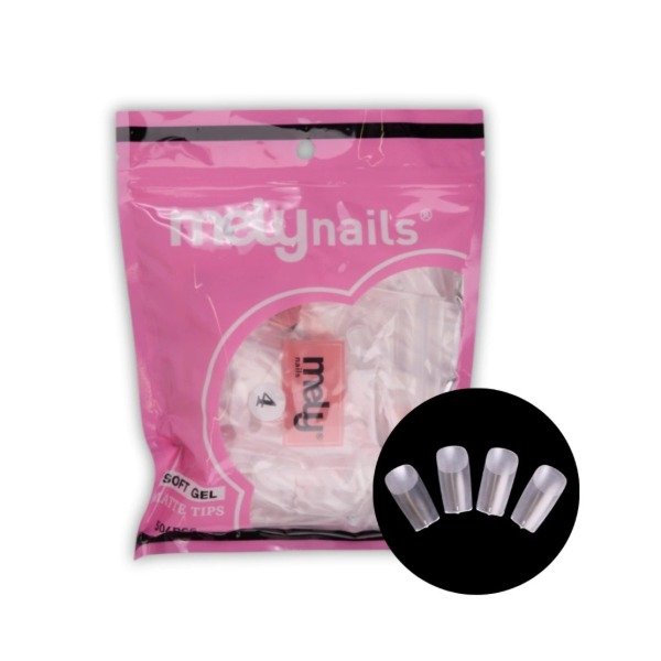 Producto - Tips Soft Gel Cuadrados MELY 504u Pre-Limadas