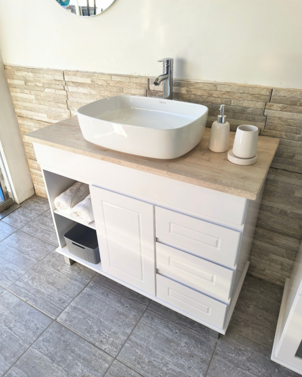 Producto - VANITORY LUXURY 100CM (TAPA MARMOL + BACHA DE APOYO) - 0
