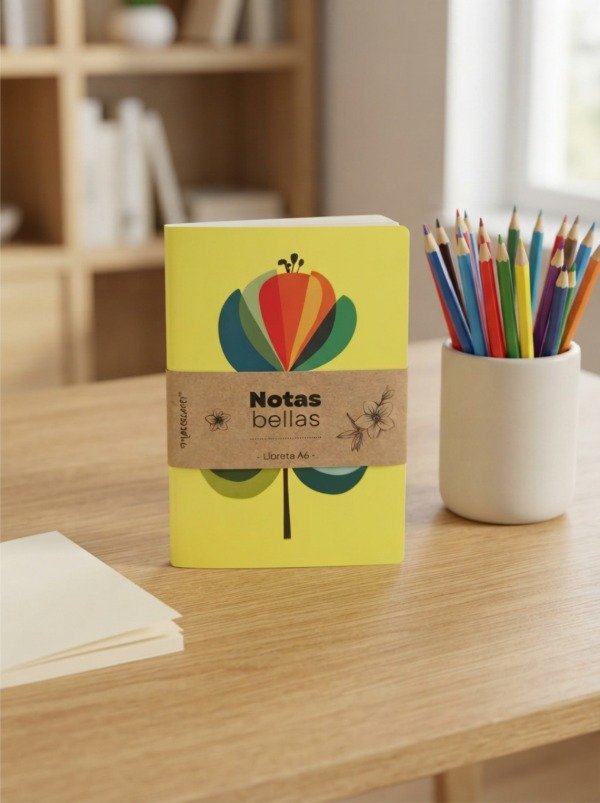 Producto - Libretita A6 / Florcita de mis Sueños / Amarelo Limón - 0