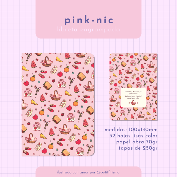Producto - Libreta Engrampada "Pink-nic"