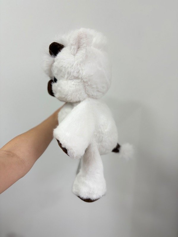 Producto - Peluche vaca peluda grande que camina blanca - 1