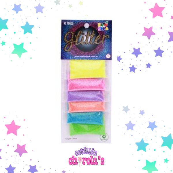 Producto - GLITTER PACK SURTIDO X 6 UNIDADES